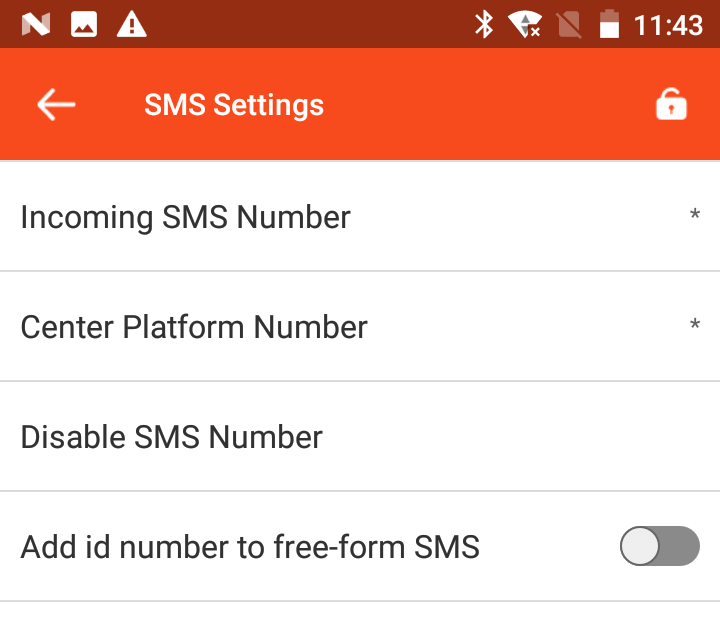 sms settings